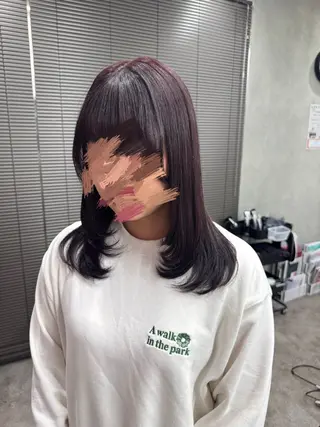 ミディアム カラー ヘアアレンジ きたはら りおん💫のヘアスタイル