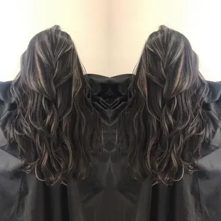 ロング カラー ブリーチカラー🌈 石垣翔太のヘアスタイル