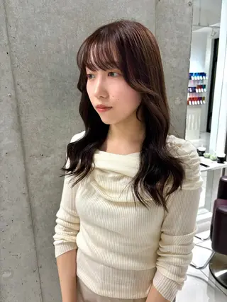 セミロング カラー Miyu🎀レイヤー ／透明感カラー🪽のヘアスタイル