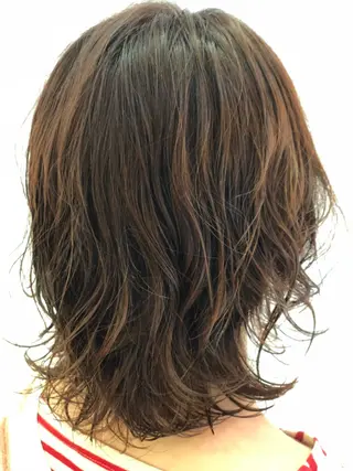 ミディアム カラー パーマ kawabe maikoのヘアスタイル