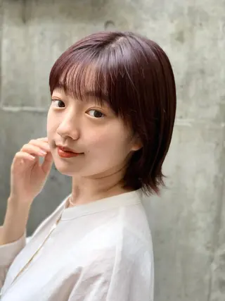 ミディアム カラー I-CON所属・髪質改善/美髪のプ口 中島みきのヘアスタイル