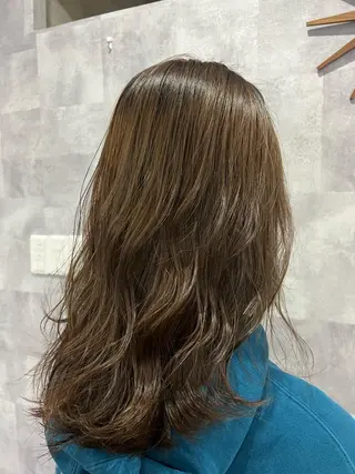セミロング 髪質改善カラー🎀 アイブロウ✨麗華のヘアスタイル