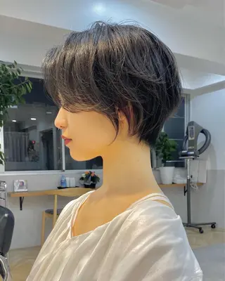 ショート カラー 山下夕月 ショート🫧ボブのヘアスタイル