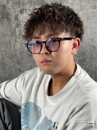 ミディアム 石田 和康のヘアスタイル