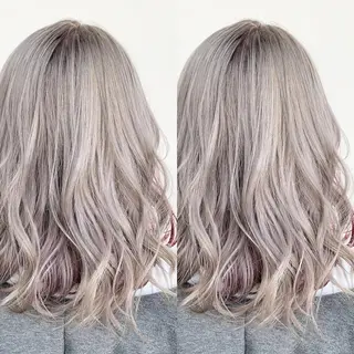 ミディアム カラー 🌈艶ハイトーン🌈 心を込めます🤝涼介のヘアスタイル