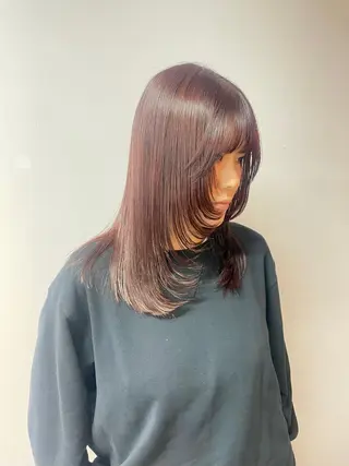 セミロング カラー 野町 好花のヘアスタイル