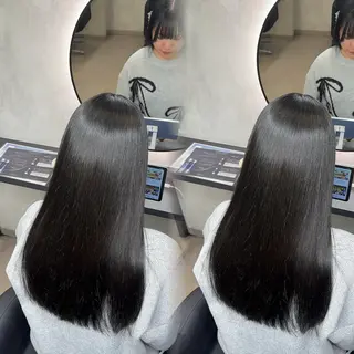 ロング カラー ヘアアレンジ 新宿 /髪質改善/ 縮毛矯正/ヒュウガのヘアスタイル