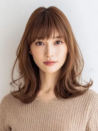 ミディアム 特化✨デザインカラー 白髪染め✨住田緋菜のヘアスタイル