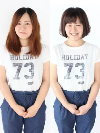 ミディアム 河野 薫のヘアスタイル