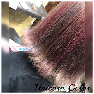 ミディアム カラー yuuka🌻 ハイライト/艶カラーのヘアスタイル