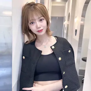 ミディアム カラー IVE所属・ブリーチなし🤍 渋谷／原島杏奈のヘアスタイル