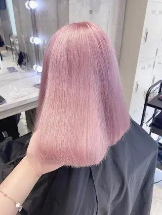 セミロング ハイトーン×エクステ 💞くるみのヘアスタイル