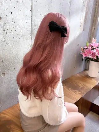 ロング カラー ヘアアレンジ 🎀暖色カラー🎀 ♡yurika♡のヘアスタイル