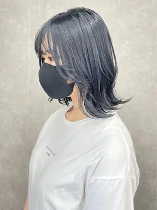 ミディアム カラー FRAME spa&hair room博多店【フレーム】所属・髪質改善|顔周り|博 多|川上智也のヘアスタイル