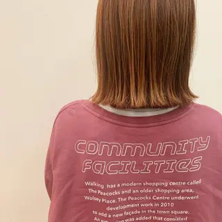 ミディアム カラー ﾊｲﾄｰﾝ/ｼｮｰﾄ 村上淳乃🐥のヘアスタイル