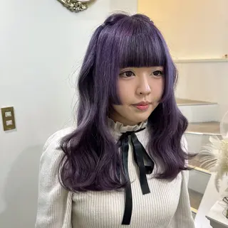 セミロング ブリーチカラー AYANEのヘアスタイル