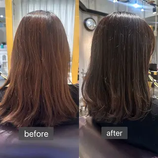 ミディアム カラー レイヤーカット/ 艶カラー💛Sakiのヘアスタイル