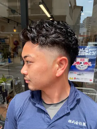 ショート パーマ メンズ メンズパーマ/鈴木 雅也/メンズカットのヘアスタイル
