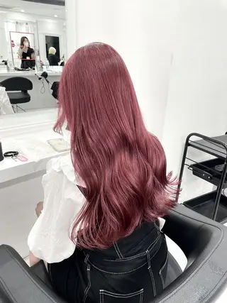 ロング カラー 🎀🫧透明感 ピンクラベンダー💟のヘアスタイル