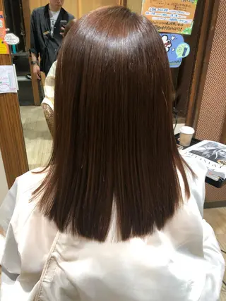 セミロング 縮毛矯正/髪質改善 主税巧一のヘアスタイル