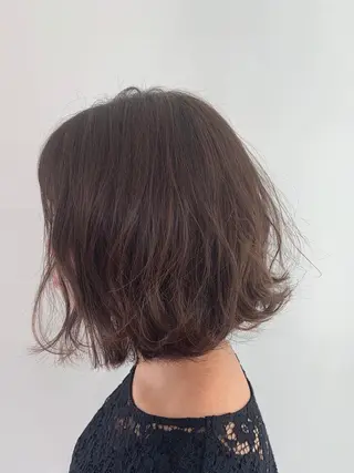 ミディアム カラー パーマ ヘアアレンジ 加藤 綾華のヘアスタイル