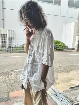 セミロング メンズ MIKU 岡山／倉敷／カットのヘアスタイル