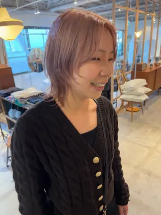 セミロング カラー Hayashi Shioriのヘアスタイル