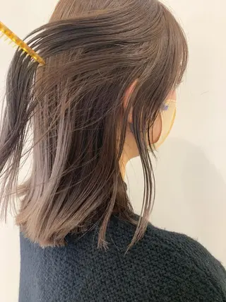 ミディアム カラー ぱつっとボブ/ 小野あかねのその他イメージ
