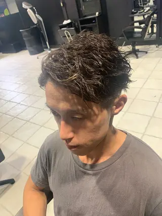 ショート メンズ メンズパーマ/難波/ 心斎橋　室園亮佑のヘアスタイル