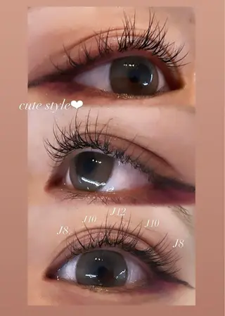 マツエク・マツパ 岡本葵子カットモデル ┊束感マツエクのマツエク・マツパデザイン