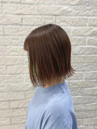 ミディアム 🪞髪質改善カラー× レイヤー河村真聖🪞のヘアスタイル