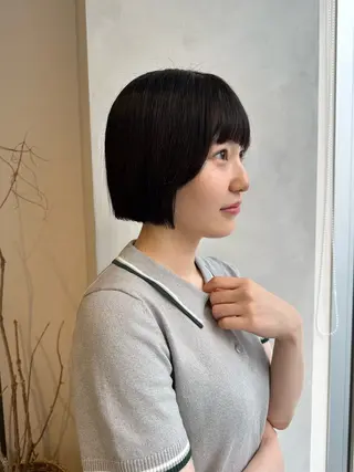 ショート カラー 似合わせ小顔ショート /akane🐰♥️のヘアスタイル
