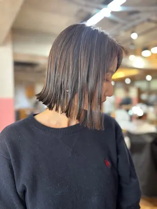 ミディアム ♥️ボブ/ブリーチ なしカラー/mahoのヘアスタイル