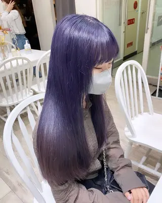 ロング カラー Eliss 堀江所属・暖色カラー🎀 門内 梨真のヘアスタイル