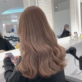 セミロング カラー ✨透明感、艶髪ヘア✨ 韓国ヘア特化💖のヘアスタイル