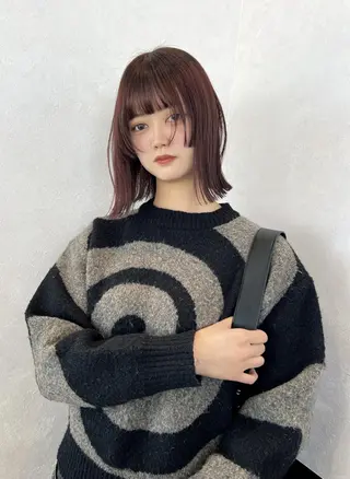 カラー nehus nagaoka所属・🖤複雑履歴ブリーチ Mizuki 🖤のヘアスタイル