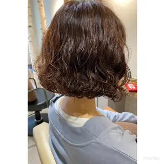 ショート パーマ 岩間 香純のヘアスタイル