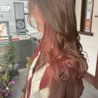 セミロング カラー 舟橋 りんかのヘアスタイル