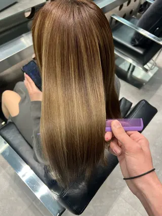 セミロング パーマ 堀江 /木下椋麻のヘアスタイル