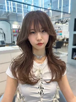 ロング カラー 🎀韓国レイヤー特化 🎀ベージュ/ミクのヘアスタイル