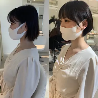 ショート カラー LucksiMie 銀座店所属・【韓国　レイヤー 髪質改善✨】かずのヘアスタイル