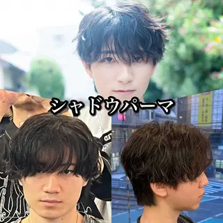 ショート パーマ メンズ カルマ・ニュアンス パーマ　須田龍世のヘアスタイル
