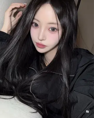 ロング カラー パーマ ヘアアレンジ メンズ キッズ 上品＆韓国風 🥀海心🥀のヘアスタイル