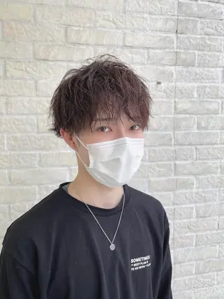 ショート カラー パーマ メンズ 🪞髪質改善カラー× レイヤー河村真聖🪞のヘアスタイル