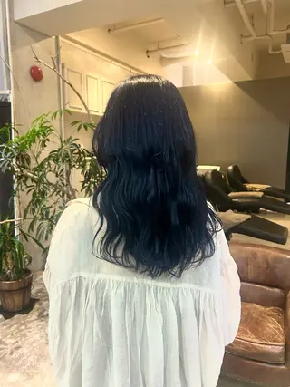 ロング 髪質改善×ハイトーン 天神 大名 美容室のヘアスタイル