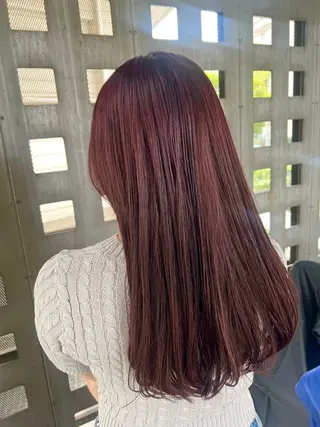 カラー 羽根 ひなののヘアスタイル