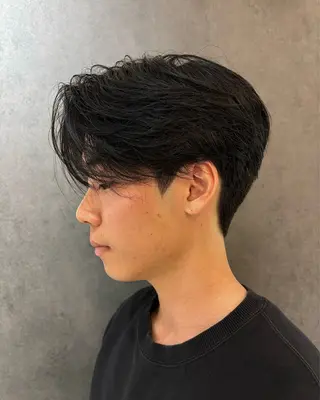 パーマ メンズ kalm所属・✵TAKUMI/ 横浜/センターパートのヘアスタイル