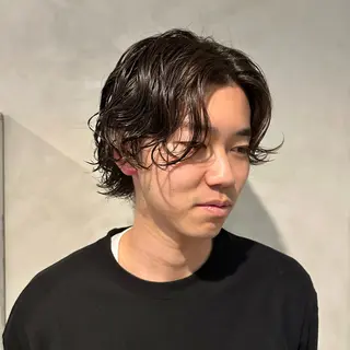 ショート メンズ Aust hair Stella新宿所属・Yuki☺︎パーマ レイヤーカットウルフのヘアスタイル