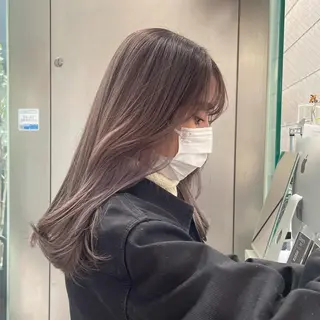 ミディアム カラー miyu ハイトーン/レイヤーのヘアスタイル