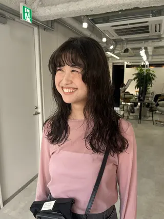 ミディアム パーマ JESTER烏丸御池店所属・暖色カラー/艶カラー /透明感/ななこのヘアスタイル